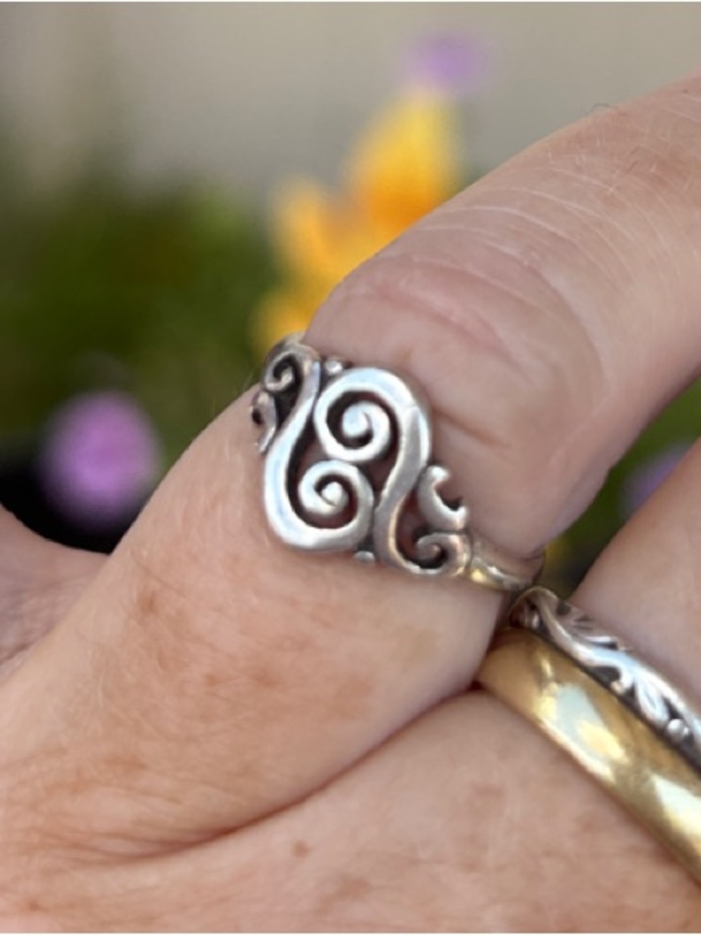 Silver Swirl Statement Ring - Silver James Avery 925